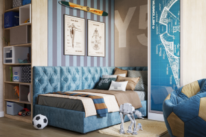 Дизайн и визуализация детской для мальчика