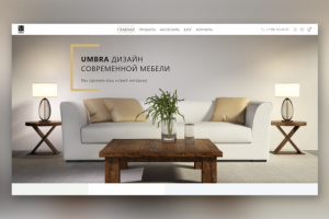 Дизайн и вёрстка сайта для Магазина Umbra