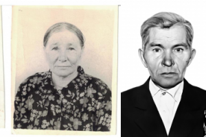 Реставрация + соединение фото мужчины и женщины