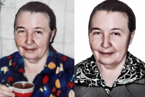 Ретушь и переодевание женщины