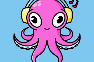 Осьминог в мультяшном стиле