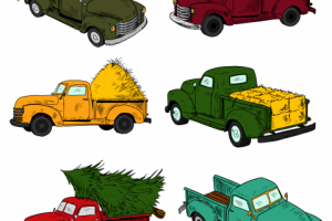 Коллекция иллюстраций грузовиков