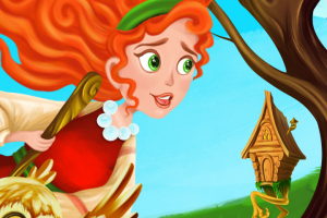 Молодая Баба Яга иллюстрация