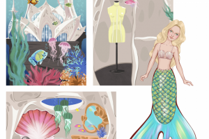 Набор для игры в бумажную куклу Boom kukla "Подводный мир"