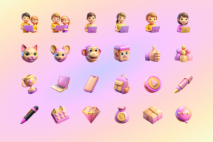 Иконки, сгенерированные Искусственным Интеллектом