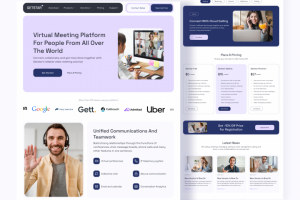 Дизайн сайта для сервиса видеозвонков и видеоконференций