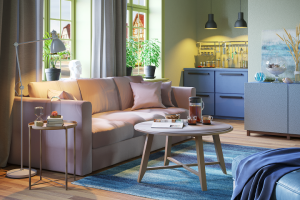 интерьер гостиной- кухни