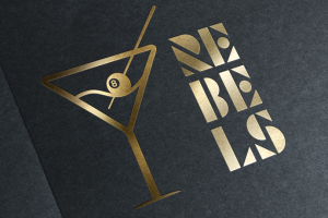 Логотип для бара-бильярдной "Rebels"