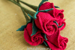 Вязание розы крючком