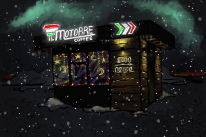 Иллюстрация на новогодней открытке