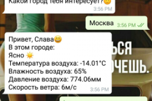 Телеграмм бот @SunnyCloudBot