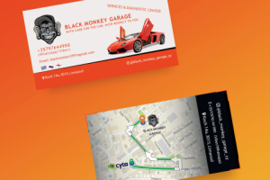 Black Monkey Garage (визитка)
