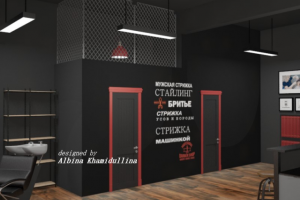 Дизайн-проект барбершопа HyperBarber(г.Москва)