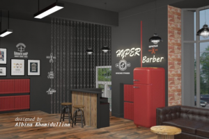 Дизайн-проект барбершопа HyperBarber(г.Москва)