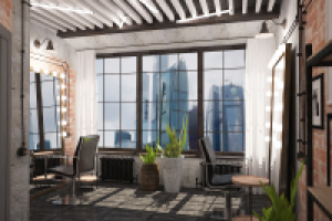 Проект салона красоты (Москва). Лофт