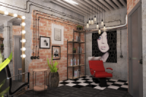 Проект салона красоты (Москва). Лофт