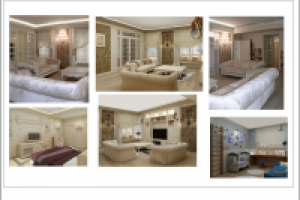 Квартира на Воробьевых горах(3d + фото реализации)