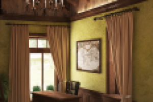 Интерьер загородного дома(кабинет)