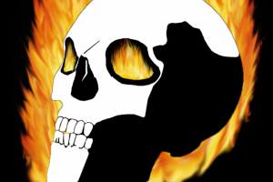 Череп и пламя