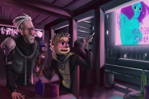 Иллюстрация по мотивам фильма "Бегущий по лезвию"