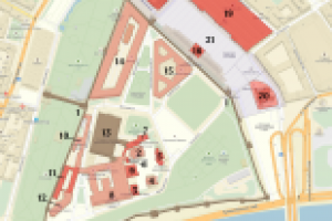 Схема размещения зданий Московского Кремля и Красной Площади