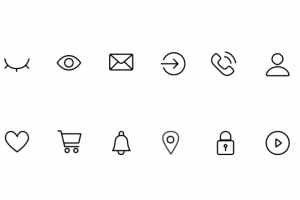 Иконки контурные