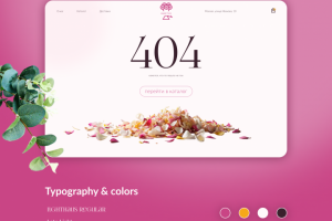 Разработка страницы 404 для интернет-магазина цветов