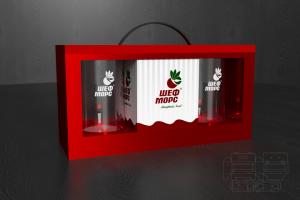 Подарочный сет из 1 литра морса и 2 стаканов