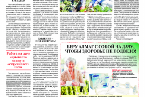 Рекламная статья "Дачный сезон без боли"