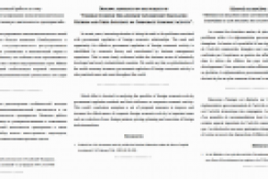 Аннотация к диплому. Экономика