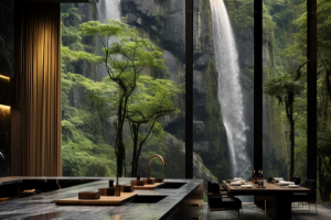 Вилла у водопада