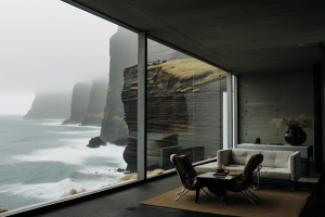 Интерьер виллы в скале