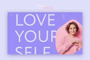 Главный экран сайта студии Your body