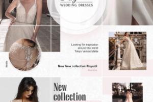 The design-concept for a wedding dresses manufacturer. Instagram