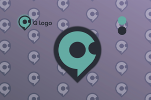 Логотип для буквы "Q". Логотип - призрак. Логотип - геолокация.