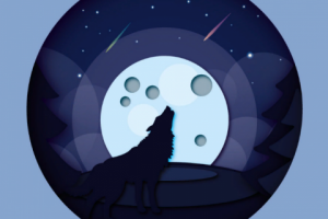 illustration. paper cutout effect.