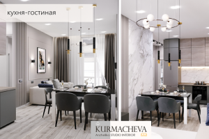 Дизайн квартиры в современном стиле | 75 м2