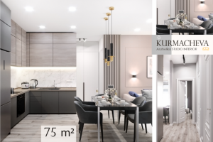 Дизайн квартиры в современном стиле | 75 м2
