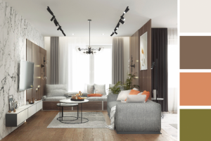 Дизайн гостиной - 1 вариант