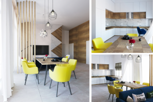 Дизайн кухни-гостиной в частном доме