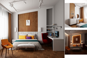 Дизайн мансардной спальни