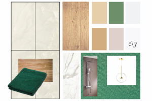 Цветофактурный коллаж для согласования дизайна интерьера С/У