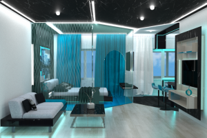 Интерьер квартиры-студии (2 место в конкурсе молодых дизайнеров)