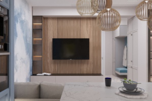 Кухня-гостиная в танхаусе  г. Крым