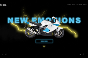 Вариация красивого и современного первого экрана сайта