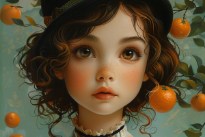 девушка с апельсинами 1