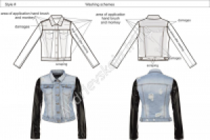 Технические эскизы женской одежды.