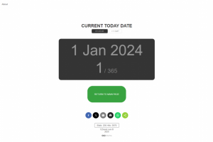 Сервис показа текущей даты и дня в году (светлая версия)
