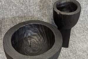 Вазы деревянные , интерьерные.