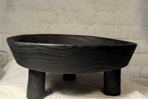 Ваза деревянная , интерьерная .